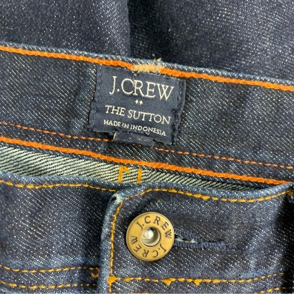 J. Crew Sutton Dark Wash 100% Cotton Jeans 33 x 32”